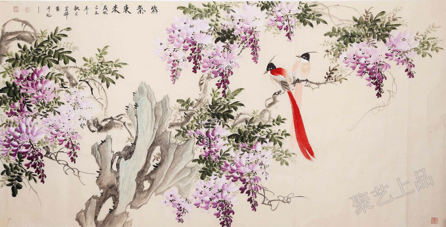 客厅沙发背景墙挂什么画好 适合客厅的花鸟画 请查收(转载)